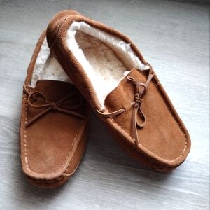 DREAM PAIRS Men's Moccasin Slippers Fuzzy Plush House Shoes Indoor Outdoor Fleec